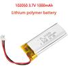 YTBNA Capacità reale 102050 Batteria ricaricabile ai polimeri di litio con celle Lipo da 3,7 V 1000 mAh per luce LED GPS per strumenti di bellezza con PCB