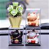 NONE Maneki Neko Lucky Cat ad energia solare che accoglie il gatto fortunato cinese che sventa la mano che accanto alle statuette di gatti della fortuna per la decorazione domestica