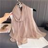 SENAIFEI 2023 New Fashion Summer Women Soild Color Beach sciarpa scialli di seta fascia fascia fascia femminile avvolge la protezione solare Hijab all'ingrosso