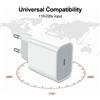 Per iphonePD Caricatore rapido per telefono USB da 20 W per iPhone iPad Samsung OnePlus Adattatore di ricarica rapida da parete Cavo TypeC Spina UE/USA