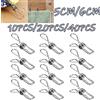 NONE 5CM 6CM Clip in acciaio inossidabile 10/20/40 Mollette per bucato Mollette per abbigliamento Morsetti per abbigliamento Clip di tenuta Molletta multiuso per uso domestico