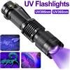 ESMARTER Torcia UV a LED 365/395nm Mini torcia ultravioletta portatile Impermeabile zoomabile Luce viola Rilevatore di urina di animali domestici Lampada UV