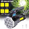 ESMARTER Torce a LED ricaricabili ad alta potenza Torcia da campeggio a 7 LED con luce laterale Cob Illuminazione esterna leggera Materiale ABS
