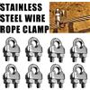 NONE 1-50pcs Impermeabile a Forma di U Morsetto del Cavo In Acciaio Inox Cavo di Fissaggio Pinze Sling Accessori di Fissaggio Per 1/2/3/4/5/6/8/10mm