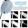 NONE Spruzzatore per bagno Doccia Soffione doccia a getto Risparmio idrico Palmare regolabile 5 modalità Soffione doccia SPA Accessori per il bagno