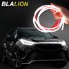 NONE BLALION LED flessibile Guida cofano motore per auto Barra luminosa decorativa Striscia LED DRL impermeabile Luce di marcia diurna 120 cm 150 cm 180 cm