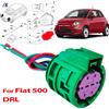 AUTOXBERT Per Fiat 500 Abarth 595 2007 - 2025 Anteriore DRL Daytime Running Luce Lampada Connettore Kit di Riparazione Spina Cablaggio Telaio 4WAY 8PIN 2023