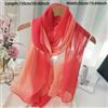 JTVOVO Sfumatura di colore Stampa Design Sciarpa di seta da donna Scialle Elegante Foulard Conviniente Fasciatura Hijab Sciarpe avvolgenti musulmane in chiffon