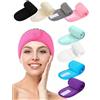 NONE 3 pezzi trucco da donna, lavaggio viso, fasce in velcro tinta unita, fasce sportive per yoga, fasce per bagno spa
