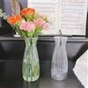 NONE Nuovo vaso di fiori in plastica trasparente Bouquet idroponico Forniture fai da te Vasi a strisce Decorazioni per la scrivania di casa Vaso decorativo