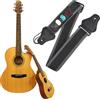 NONE Tracolla per chitarra elettrica regolabile con 3 supporti per plettri Estremità in pelle PU Accessori per cintura per tracolla per chitarra acustica e basso