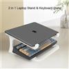 NONE Supporto ergonomico per laptop con supporto per tastiera - sollevatore desktop portatile, adatto per MacBook, PC, tablet - robusto