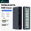 kebidu Custodia SSD M.2 NVMe Display digitale intelligente da 10 Gbps Scatola per disco rigido M2 NVME SATA Adattatore per driver a stato solido Cavo dati A + C