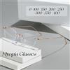 NAPAGE Occhiali per miopia con luce blu con bordo dorato senza cornice artistico e minimalista Occhiali per miopia con montatura Cat Eye alla moda e versatile