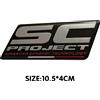 NONE SC PROJECT Adesivo per tubo di scarico moto Resistente alle alte temperature Automobile Moto Scooter Decalcomania decorativa in lega di alluminio