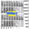 NONE 1000 pezzi Accessori per occhiali Viti rotonde per occhiali PM, rondelle per viti, piccole viti di riparazione