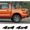 NONE 2PCS 4x4 Auto Porta Decalcomanie Laterali Pickup Coda Decorazione Adesivi Accessori Per Nissan NAVARA NP300 D40 D23 Mitsubishi L200 Triton