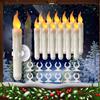 NONE Candele per finestre sospese con ventosa Candela a LED a luce calda tremolante senza fiamma per decorazioni natalizie per feste, matrimoni
