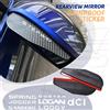 NONE 2PCS Per Sandero Stepway Dokker Duster Jogger Primavera Lodgy Logan LOGO Auto Specchietto retrovisore Pioggia Sopracciglio In Fibra di Carbonio Scudo Antipioggia