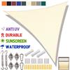 NONE Tenda Parasole Triangolare con Protezione UV e Kit di Fissaggio per Patio, Piscina, Spiaggia, Giardino e Cortile