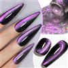 puente Smalto Semipermanente Magnetico Effetto Occhio di Gatto Arcobaleno Scintillante 7.5ML Rosa-Viola Laser, Gel UV Soak Off per Manicure