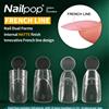 Nailpop Innovativo Stampo Doppio per Unghie French Line, Facile Estensione delle Punte French, Stampo Interno Opaco Riutilizzabile, 140 Pezzi, 14 Misure, Gel Builder