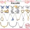 Potdemiel Collana e orecchini con ciondolo a forma di fiocco, luna e farfalla in argento sterling 925 per feste di compleanno da donna, regali di gioielli raffinati