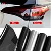 NONE Pellicola PVC Trasparente Lucida Nera Fumé per Fari e Fanali Posteriori, Adesivo Impermeabile Fai-da-Te per Auto