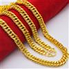 NONE Collana da uomo in oro puro 24K 9999 di lusso con chiusura a catena.