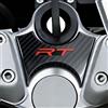 NONE Adesivo decorativo 3D effetto carbonio per la copertura del forcellone superiore della moto, compatibile con BMW R1200RT R 1200 RT 2010-2013 2011 2012