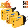 NONE Caricabatterie Rapido GaN da 240W con Luce LED 5 in 1, 2 USB + 3 Type-C, Caricatore Multiporta per iPhone Serie 15-17, Samsung, Huawei, Xiaomi 15