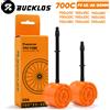 BUCKLOS Camera d'aria BUCKLOS per bici da strada/gravel 700C, in TPU, 700x23/32C, 700x33/45C, con valvola Presta da 45mm, 65mm, 80mm