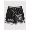 NONE Pantaloncini da basket estivi classici retrò comodi 3D, alla moda, casual, atletici, traspiranti, per sport all'aperto e allenamento
