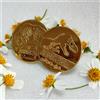 NONE Moneta d'oro da collezione Jurassic Park con dinosauro, moneta commemorativa, souvenir del film, decorazione per la casa, fossile degli Stati Uniti
