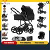 Magic ZC（母婴） Passeggino di Lusso 3-IN-1 con Seggiolino Auto, Sistema di Viaggio per Neonati, Carrozzina Leggera Facile da Piegare, Passeggino per Neonati