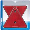 Proplus 343751S Triangolo riflettore, Set di 2 | Catarifrangenti rossi con cornice nera, fori di fissaggio integrati - viti non incluse