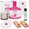 Anyskin kit Ceretta con Scaldacera Professionale, Cera Liposolubile Rica 400ml Rosa o Argan, Anyskin Olio Dopocera 100ml, Spatole in Legno 40pz. e Strisce Depilatorie Tnt 100pz.