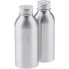 Ysyqkn Set di 2 Contenitori per Cosmetici in Alluminio per Bottiglie D'acqua Versatili, Argento, 120ml