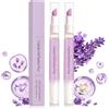 HTGWCG Olio Cuticole Unghie Penna,3-In-1Nail Care Pen,Punta In Ceramica Penna Olio Per Cuticole,Nutriente E Lucidante,Cura Delicata,Adatto Per Unghie Secche E Danneggiate 2 Pezzi