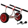 SPORTNOW Carrello Kayak e SUP Larghezza Regolabile in Alluminio Max 100kg Nero