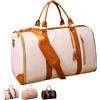 Generic Borsa portabiti da viaggio - Grande borsone convertibile con ruote, borsa porta abiti, ideale per viaggi nel fine settimana, Beige, Basic