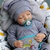 AIBAOLIAN Bambole Reborn in Silicone Morbido 17 Pollici 48cm Realistica Bambole Che Sembra Vera Maschio Neonato con Gli Occhi Chiusi Bambino Ragazzo