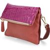 Ebarrito Borsa a tracolla in pelle patchwork con chiusura a zip