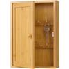 Relaxdays Porta Chiavi Relaxdays, bambù, 8 Ganci, Modello B, H x L x P: 27 x 19,5 x 6 cm, Ingresso, a Parete, Naturale