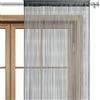wometo Tenda a fili per porta, 90 x 245 cm, grigio scuro, passante per asta accorciabile, lavabile, tinta unita, in diversi colori
