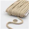 ACCESSOIRES LEDUC Cordino in cotone rotondo, 20 metri, 05 mm, corda intrecciata con anima in cotone naturale, ideale per fai da te, cucito, versatile 5 mm 04 beige