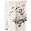 Hiseng Noren Tenda Giapponese della Porta Tappezzeria, Divisorio Stile Curtain Tapestry Cucina Ristorante Negozio Camera Doorway Corridoio Decorazione (Orchidea farfalla,80x150cm)