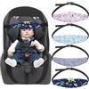 YUPZAR 4 Pezzi Poggiatesta Auto Bambini Cinturino Supporto Testa Supporto Testa Seggiolino Auto Puro Cotone Fascia Dormire Bambini Regolabile Car Sleep Accessory per Seggiolini Neonati Seggiolini Auto