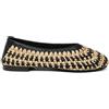 Shaddy Ballerina Intrecciata in Pelle Naturale BEIGE E NERO