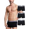 POMPEA 3 Pezzi Boxer Uomo in Cotone Elasticizzato, Mutande Uomo con Cinturino a Contrasto